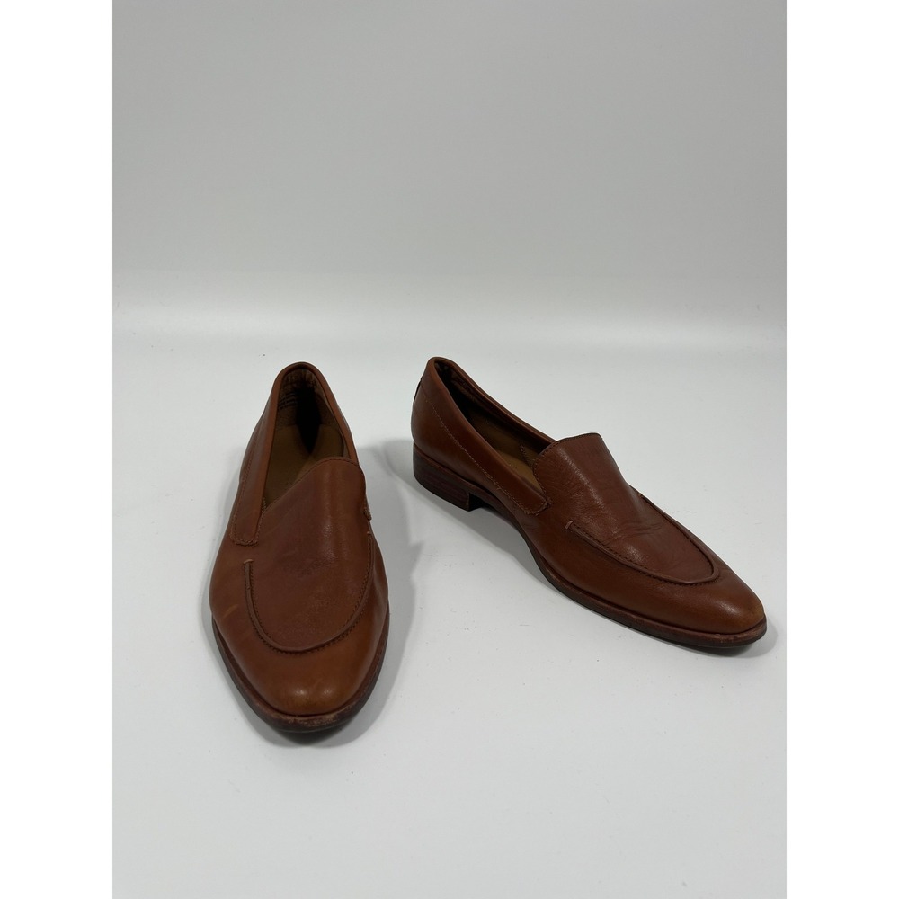 Aerosoles Leather Womens Slip On Loafers 9 Brown Quiet Luxury Old Money Chic